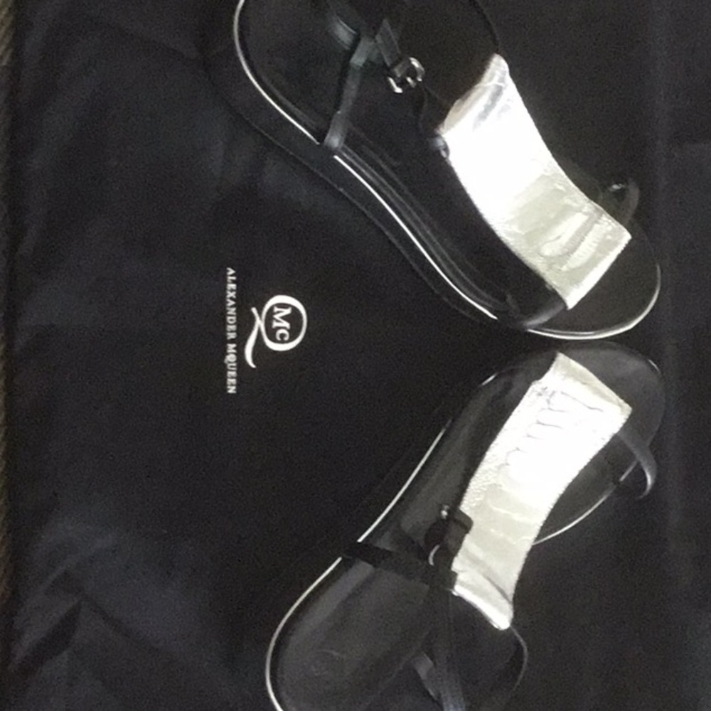 Alexander McQueen Chrome Heel Sandals - Picture 3 of 7